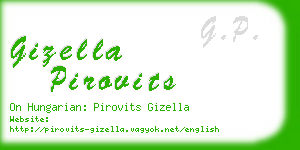 gizella pirovits business card